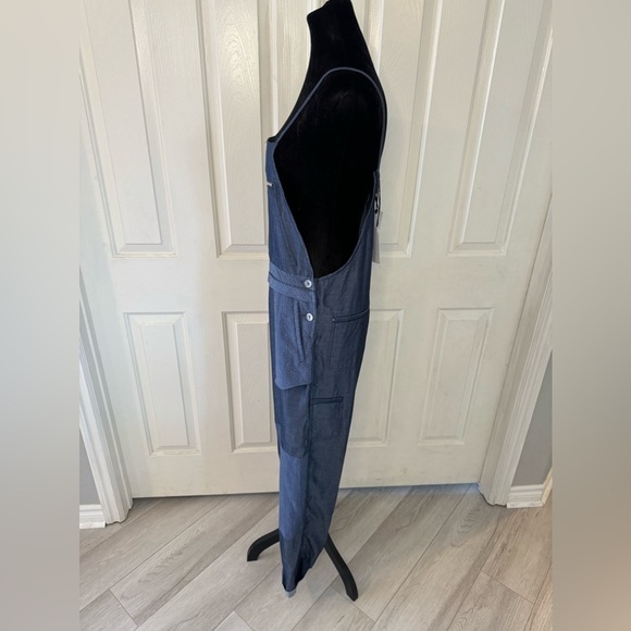 NWT Adam Selman Inside-Out Overalls Size 6 Lightweight Indigo Made In USA Cargo - Picture 7 of 16